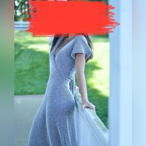 WORN ONCE Women’s XS Flowy Black/White Maxi Dress